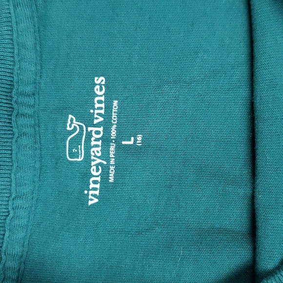 Vineyard Vines Hunter Green Long Sleeve Tee With Front Pocket Size Large - Picture 3 of 5